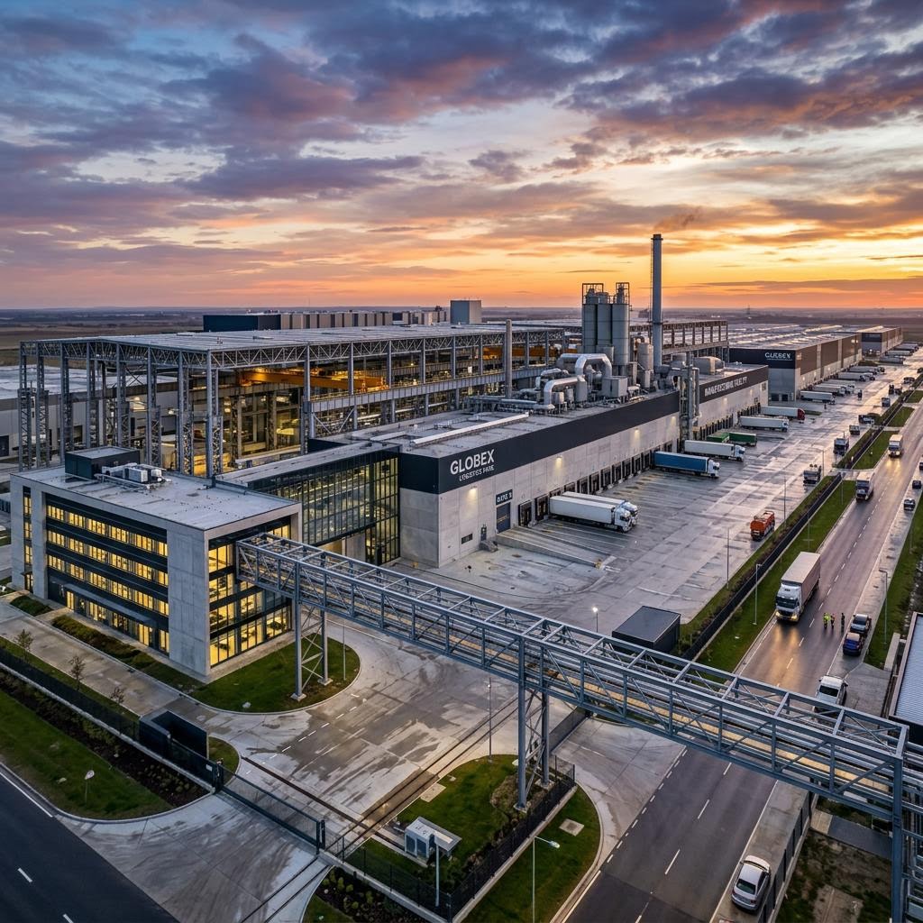 Modern industrial warehouse infrastructure